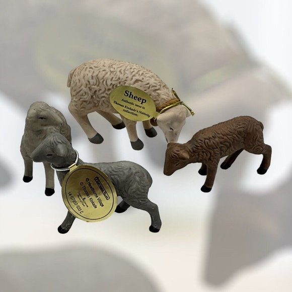 Thomas Kinkade Replacement Nativity Replacement Animals One Sheep, Three Lambs - Picture 3 of 16